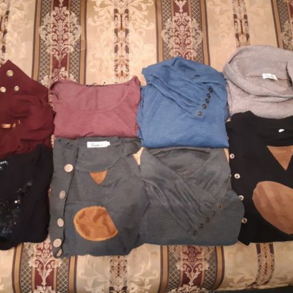 ***Not for Sale***              LOT of ***8*** Women's L/S Tunic Tops M & L EUC!